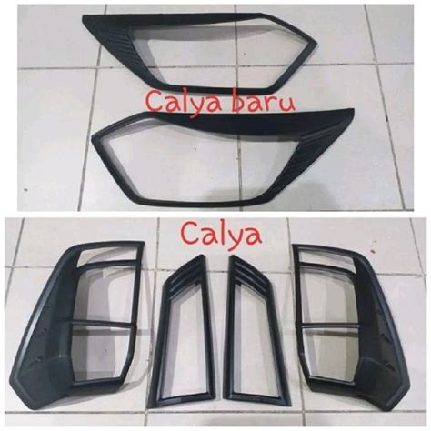 Jual Garnish Cover List Lampu Depan Belakang Hitam Mobil Calya Sigra