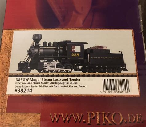 Piko D Rgw Mogul Steam Loco And Tender W Smoke Sound