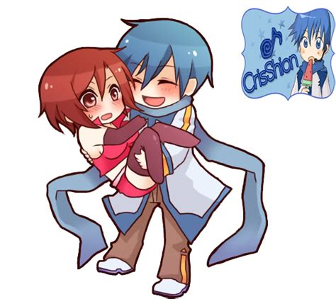 Aqua Eyes Aqua Hair Blush Chibi Cosplay Food Ice Cream Kaito And Meiko Chibi 567x493 Png