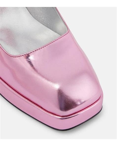 NODALETO Bulla Babies 90 Leather Mary Jane Pumps In Pink Lyst