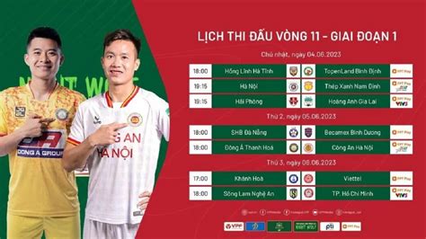 Lịch thi đấu V League 2023 vòng 11 Hải Phòng vs HAGL Thanh Hóa vs CAHN