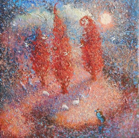 Three Red Treessold Painting By Elena Markova Saatchi Art