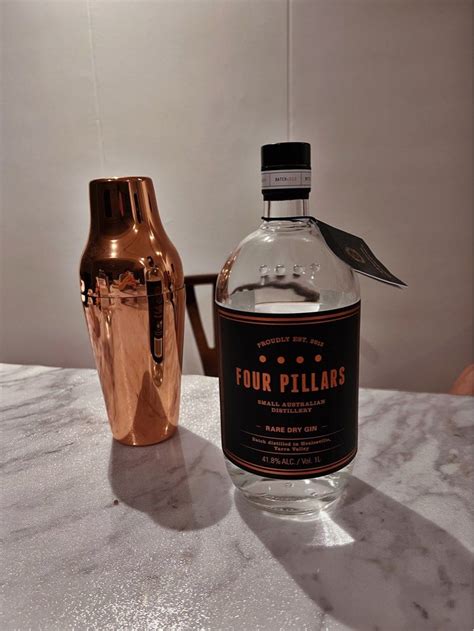 Four Pillars Rare Dry Gin With Free Archie Rose Cocktail Shaker Food