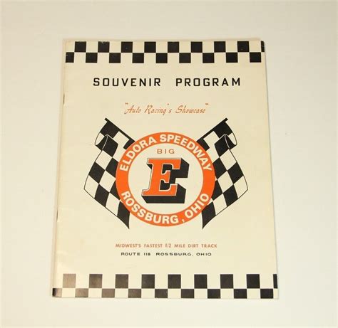 Souvenir Program Eldora Speedway 1967 Dirt Racing United Sates Auto