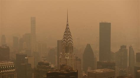 Why Is The Sun Red Today Air Quality Unhealthy In Nyc After Smoke Descends From Canadian