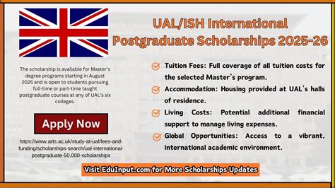 Ual Ish International Postgraduate Scholarships