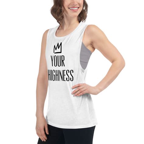 Your Thighness Ladies Muscle Tank Work Out Shirt Workout Tank Women's