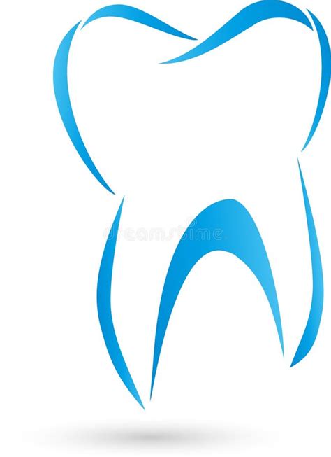 Tooth In Blue Laugh Tooth Dentist Logo Stock Vector Illustration