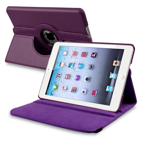 Shop Insten Purple Leather Swivel Tablet Case Cover For Apple Ipad Mini 1 2 Retina Display