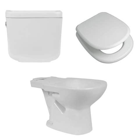 Combo sanitario ferrum bari inodoro largo depósito dual y asiento mdf