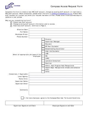 Fillable Online Compass Access Request Form Fax Email Print PdfFiller