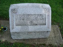 Adda S Acker M Morial Find A Grave