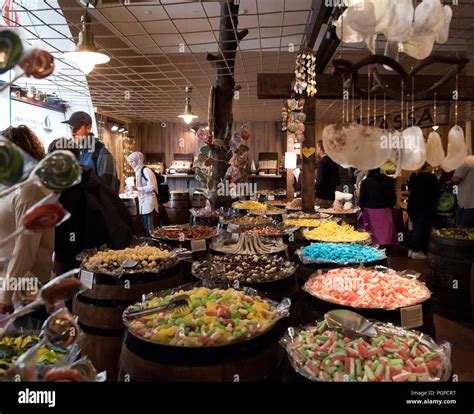 The Famous Candy Stores In The Center Of Prague Czech Republic Stock