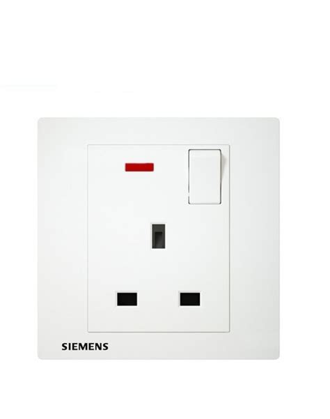 13a 1 Gang Sp Switched Socket With Neon Indicator Siemens Sirim