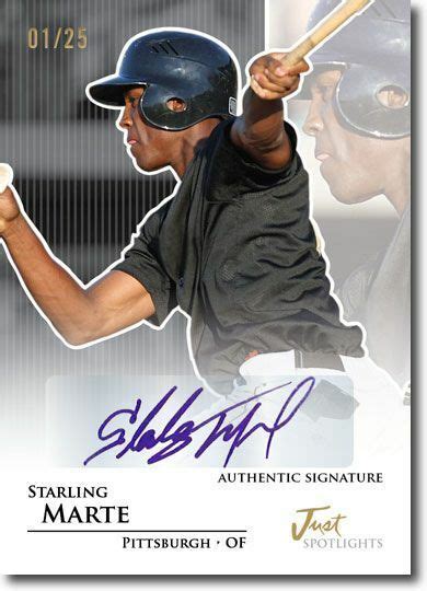 Starling Marte Just Spotlights Rookie Autograph Black Auto Rc