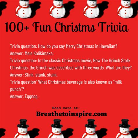 100+ Christmas Trivia Questions And Answers From Movies To Food (2022 ...