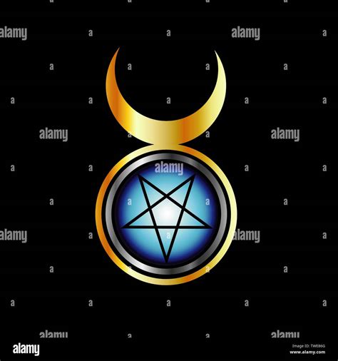 Moon Pentagram Stock Vector Images Alamy