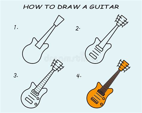 Passo A Passo Para Desenhar Um Viol O Tutorial De Desenho Uma Guitarra