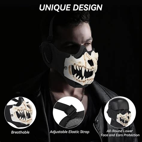 Airsoft – Máscaras tácticas de calavera de media cara con protección