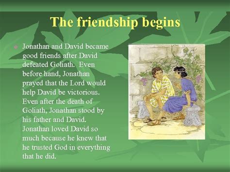 The Good Friendship David And Jonathan Who