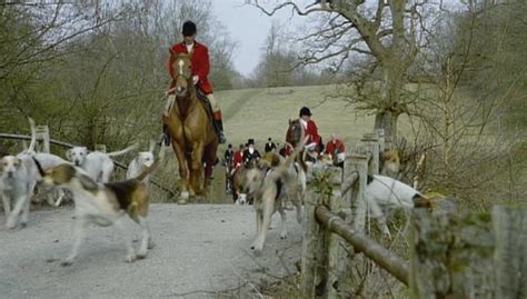 Downton Abbey Fox Hunt Crossing A Bridge After The Hounds Downton