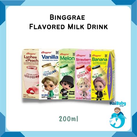 Jual Binggrae Banana Flavored Milk Drink 200ml Shopee Indonesia