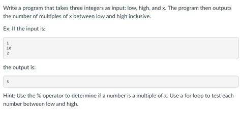 Solved Python Write A Program That Takes Three Integers Chegg