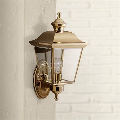 Kichler Polished Brass 15 1 2 High Outdoor Wall Light 52800 Lamps Plus