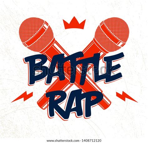 Rap Battle Vector Logo Emblem Two Stock Vector (Royalty Free ...