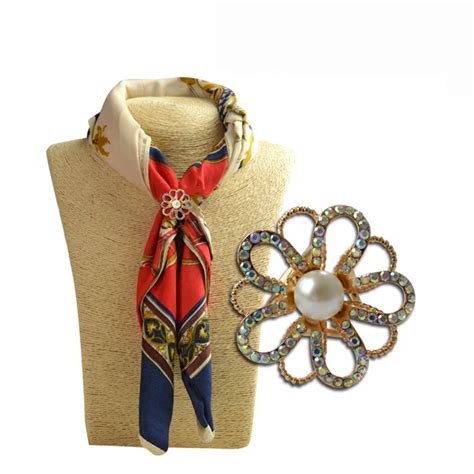 Mzc New Scarf Accessories Jewelry Gold Alloy Twine Scarf Clip Custome