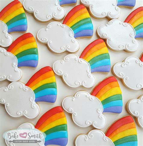 Rainbow Cookies Decorated Sugar Cookies Rainbow Cookies Halloween