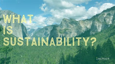 Sustainability What Is Sustainability Youtube