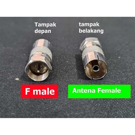 Jual Connector Antena Tv Female To F Male Converter Jakmall