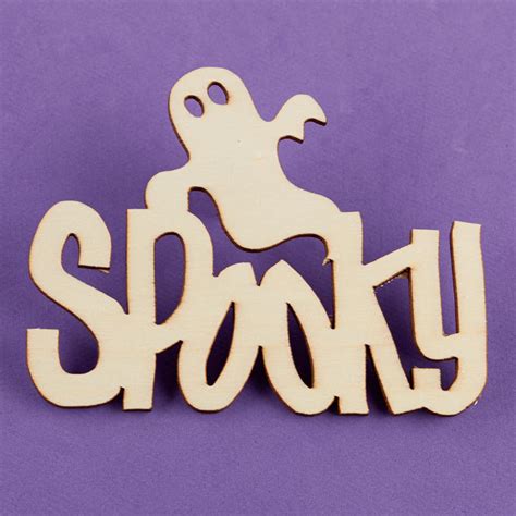 Spooky Halloween Unfinished Wood Cutout Wood Cutouts Wood Crafts Craft Supplies