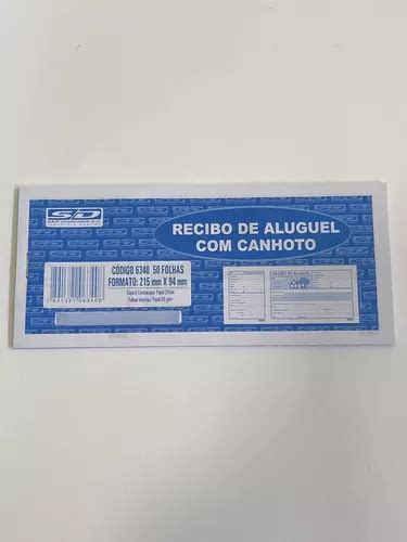 Bloco De Recibo De Aluguel Canhoto Fls S O Domingos Mercadolivre