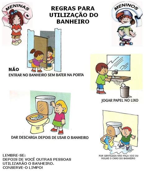 O Baú da Bya Regras para Uilização do Banheiro