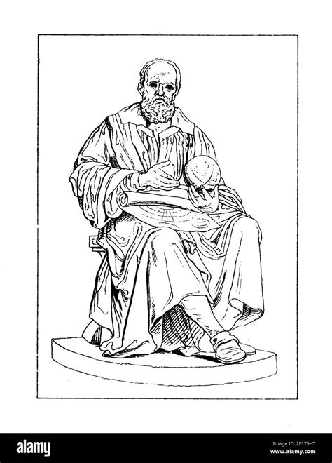 Vintage Illustration Of A Portrait Of Galileo Galilei Italian