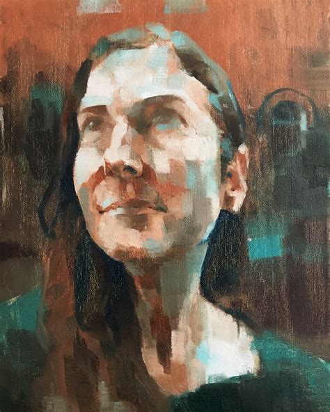 Jonathan Chan Oil Painting With Viridian Burnt Sienna And Titanium