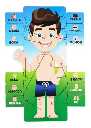 Quebra Cabe A Aprendendo O Corpo Humano Pe As Mercadolivre