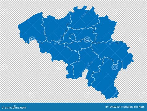 Mapa De Bélgica Mapa Azul Detallado Del Alto Con Los Condados las