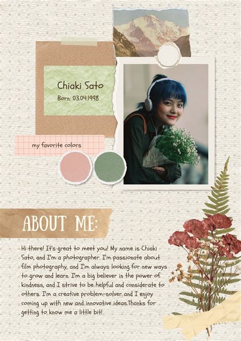 Beige Aesthetic Collage All About Me Poster Templates By Canva