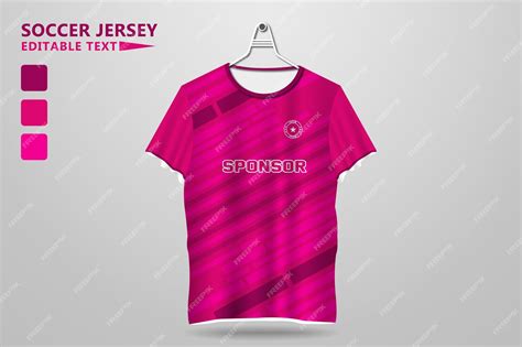 Premium Vector | Pink jersey for a soccer team.