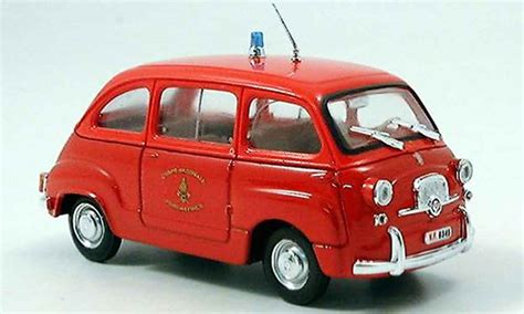 Miniature Fiat 600 1 43 Brumm Multipla Carabinieri 1956 Voiture