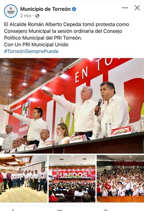 Municipio De Torreón Publica Evento Del Pri El Siglo De Torreón