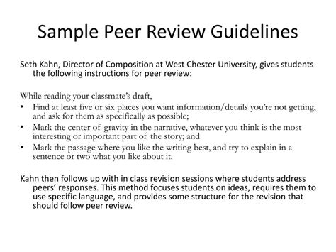 Ppt Peer Review Of Student Writing Powerpoint Presentation Free