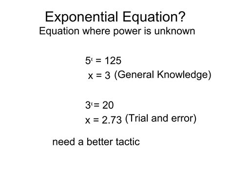 Solving Exponential Equations Ppt Free Download