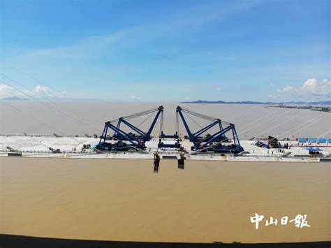 深中通道中山大桥，合龙 新闻频道 中山网