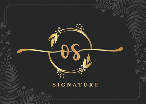 Premium Vector Luxury Gold Signature Initial Os Logo Design Isolated