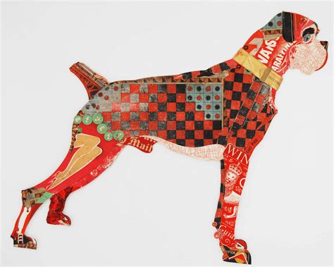 Peter Clark Creates Adorable Dog Collages Made From Layers Of Old