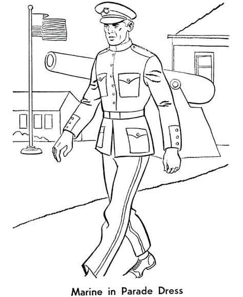 Marine Corps Coloring Pages At Free Printable